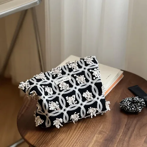 Vista 2 de Sminra Bolsa de Maquillaje Bolsa de Cosméticos Bolsa de Aseo de Lona Preppy para Mujeres Linda Bolsa con Cremallera Organizador Accesorios de Viaje