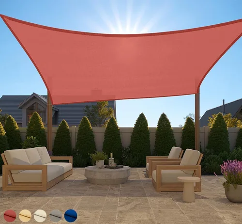 Vista 29 de GORILLA GRIP - Toldo parasol resistente, protección UV, resistente a la decoloración, desgarros y óxido, rectangular, con bordes curvos que bloquean