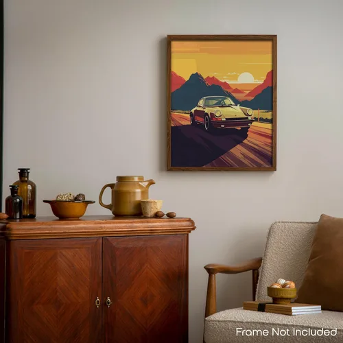 Vista 6 de Inspirational Wall Art Co. - Innovación Porsche 911 2023 - Carteles de coche para habitación de niños - Decoración de pared del automóvil