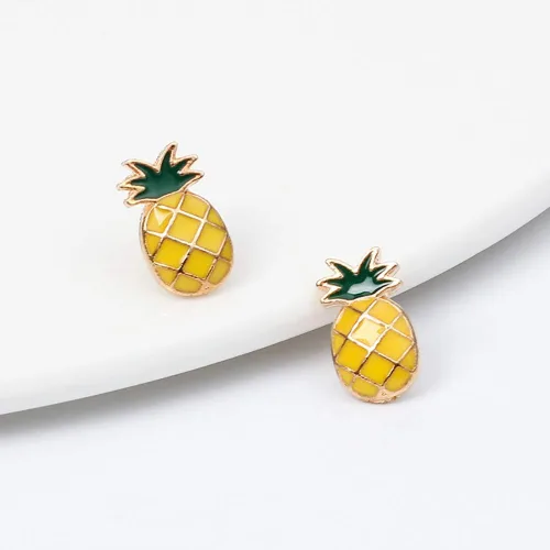 Vista 3 de Pendientes creativos y divertidos de frutas realistas para mujeres y niñas