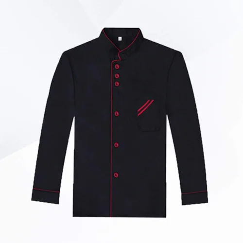 Vista 7 de Cabilock Chef Uniforms - Ropa de chef de manga larga para mujeres y hombres, abrigos de chef, chaqueta de chef con botones de algodón para el hogar