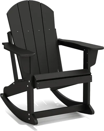 Vista 12 de GREENVINES Adirondack - Juego de 2 mecedoras para exteriores, HDPE, color Agua