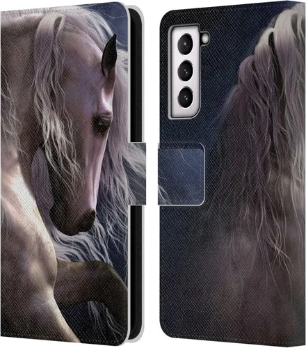 Vista 229 de Head Case Designs Officially Licensed Laurie Prindle A Morgan Christmas Western Stallion Leather Wallet Case Compatible with Samsung Galaxy A07 4G