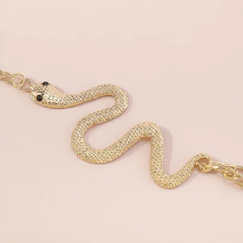 Vista 3 de Caiyao Pulsera de anillo punk de serpiente de mariposa, serpiente y araña, pulsera de anillo de dedo de serpiente bohemia, arnés de mano, pulseras