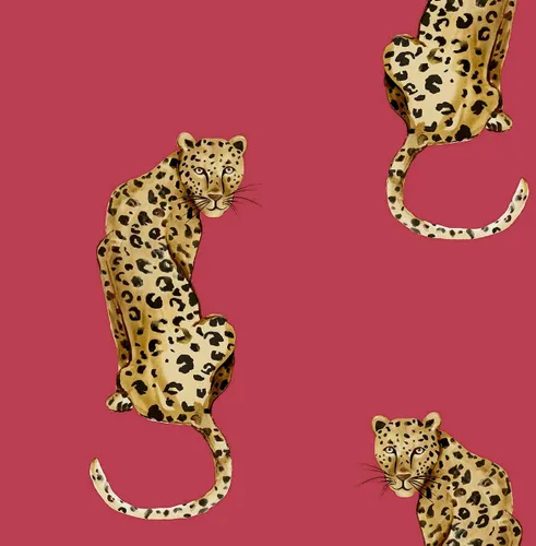 Vista 6 de NextWall Daisy Bennett Designs Leopard King - Papel tapiz autoadhesivo (verde)