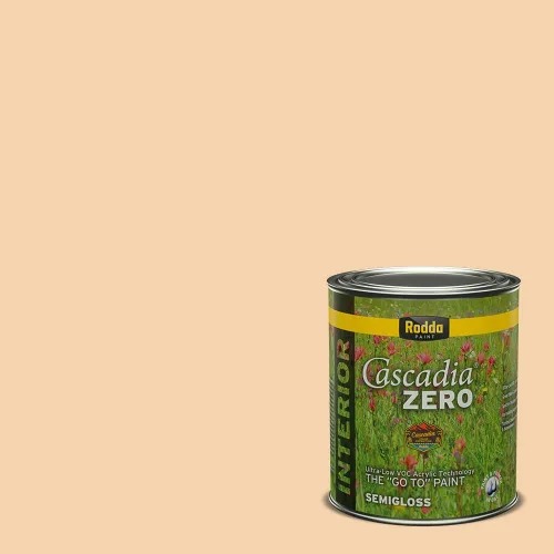 Vista 257 de Rodda Paint CASCADIA ZERO - Pintura plana e imprimación para interiores en uno, cuarto de galón, crema de ballet