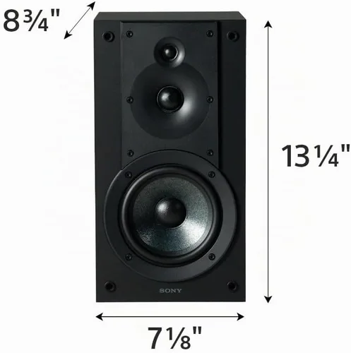 Vista 2 de Sony SS-CS5M2 3-Way 3-Driver Hi-Res Compact Bookshelf Speakers (Pair)