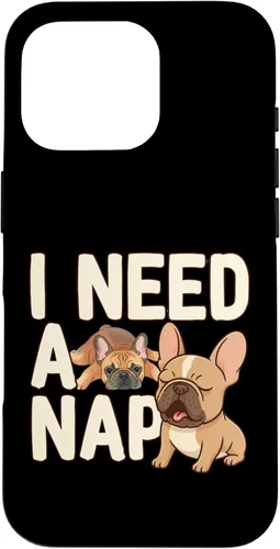 Vista 20 de I Need a Nap Funny French Bulldog Mom Life Tired Parent Case for iPhone 16