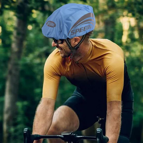 Vista 3 de Yimin Funda para cascos de bicicleta, impermeable, de alta visibilidad, reflectante, a prueba de polvo, transpirable, para bicicleta de montaña