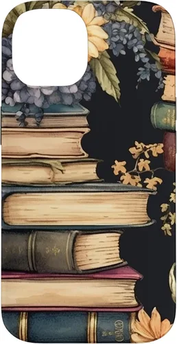 Vista 4 de Funda para iPhone 16 Vintage Floral Book Lover