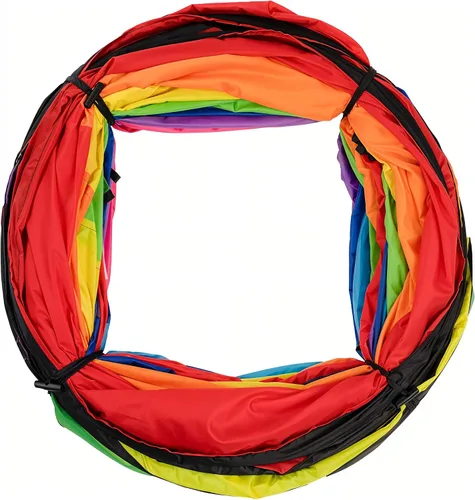 Vista 5 de Túnel XXL para niños de 98 pulgadas Tienda de campaña de túnel para niños pequeños 4 túneles de juego para niños Túnel de arrastre desplegable
