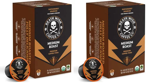 Vista 11 de Death Wish Coffee Cápsulas de tostado medio de una sola porción – El café más fuerte del mundo – Mezcla más ligera de granos arábica audaz y Robusta