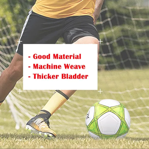 Vista 5 de Balón de fútbol tamaño 3,4,5 PU suave para práctica de entrenamiento, regalo para niños y niñas, viene con bomba y aguja