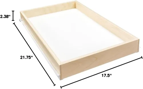 Vista 2 de Estante deslizante extraíble para armarios (armarios de cocina, cajones de despensa, almacenamiento de baño, etc.) 2 3/8 pulgadas de alto - 21 3/4
