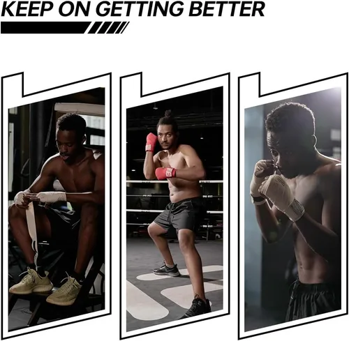 Vista 7 de LEKÄRO Vendas elásticas de algodón para boxeo Muay Thai para entrenamiento MMA para hombres y mujeres