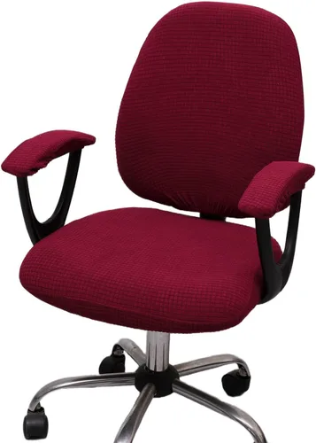 Vista 9 de Melaluxe Funda para silla de oficina con fundas para reposabrazos, funda elástica universal para silla de escritorio, fundas para silla