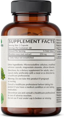 Vista 2 de Futurebiotics Rhodiola Rosea Powder Adaptogenic Herb Vegetarian Capsules, 60