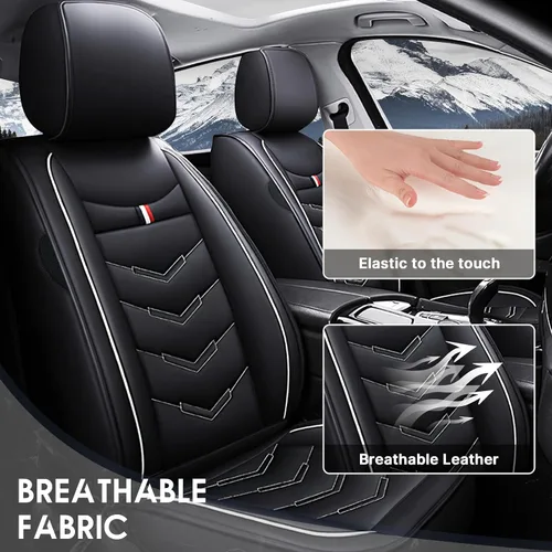 Vista 14 de Funda de asiento de auto de 2 asientos para Dodge Challenger 2000-2023, funda de cojín duradera, resistente al desgaste, impermeable, transpirable