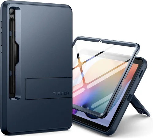 Vista 8 de SURITCH Funda resistente para Samsung Galaxy Tab S6 lite de 10.4 pulgadas 2024/2022/2020, protector de pantalla integrado de cuerpo completo, Grafito