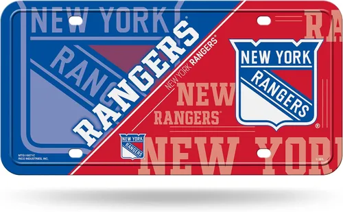 Vista 12 de Rico Industries NHL Hockey Split Metal Auto Tag 6" x 12" - Great for Truck/Car/SUV