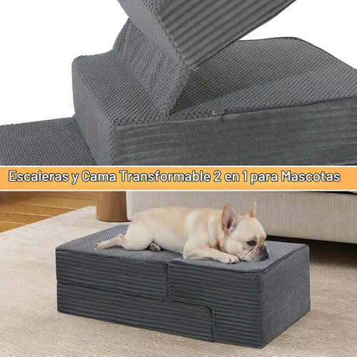 Vista 5 de Escaleras para perros pequeños, escalones plegables para perros de 18