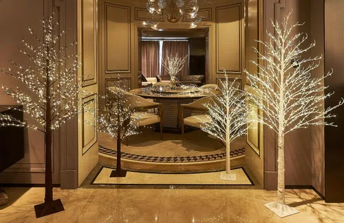 Vista 4 de LITBLOOM Árbol Marrón Iluminado Enchufable 430 Luces LED de Hadas 4 Pies, Árbol de Ramitas con Luces para Interior Exterior Hogar Habitación