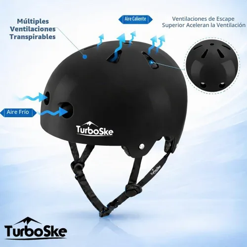 Vista 2 de Casco de patineta, casco BMX, casco multideporte, casco de bicicleta para niños, jóvenes, hombres, mujeres