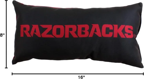 Vista 5 de College Covers Everything Comfy Arkansas Razorbacks Almohada Bolster de Viaje Pequeña Decorativa de 2 Lados 16 x 6 pulgadas
