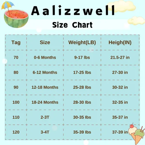 Vista 10 de Aalizzwell Traje de baño ajustable de una pieza para bebé niña