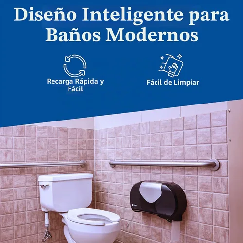 Vista 6 de San Jamar R4070BKSS Twin 9" JBT, aspecto negro/inoxidable