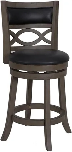Vista 9 de New Classic Furniture Manchester Pub - Taburetes de bar giratorios de altura de pub, juego de 2, 29 pulgadas, asiento y respaldo tapizados de tela