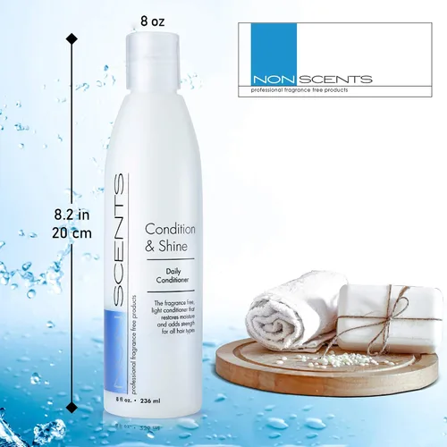 Vista 5 de Acondicionador desenredante – Acondicionador sin fragancia para cabello seco – Acondicionador hidratante para hombres y mujeres – Acondicionador