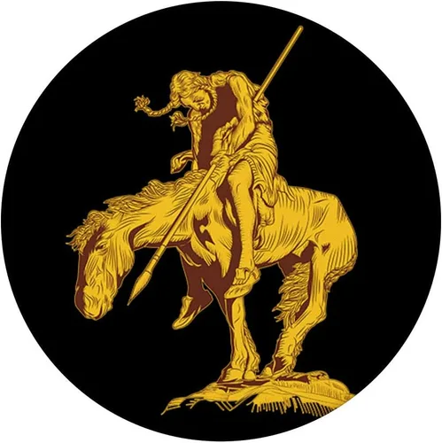 Vista 3 de The Trail End Native American Vintage Art PopSockets Grip y soporte para teléfonos y tabletas, Negro