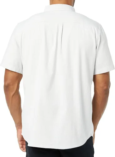 Vista 2 de Tienda Essentials Camisa Oxford elástica de manga corta ajustada con bolsillo para hombre
