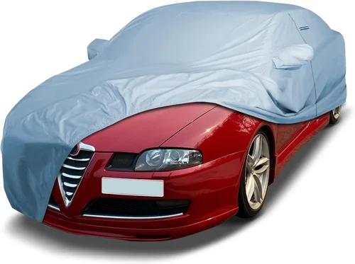Vista 28 de iCarCover Funda de automóvil personalizada de alta calidad para Alfa Romeo 147 2002-2007, resistente, impermeable, para todo tipo de clima, lluvia