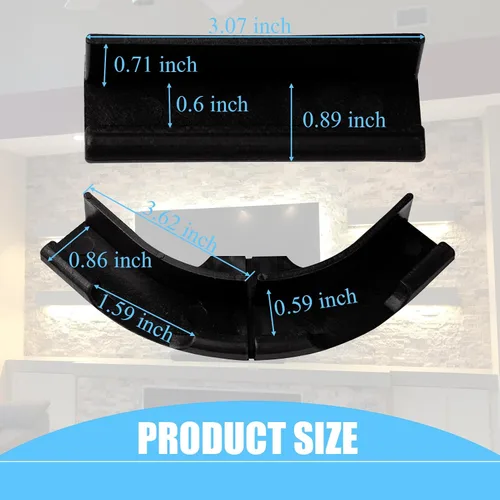 Vista 2 de 5 soportes genéricos mejorados para Philips Hue Play Gradient Lightstrip clips de montaje con buen efecto de soporte para parte trasera plana