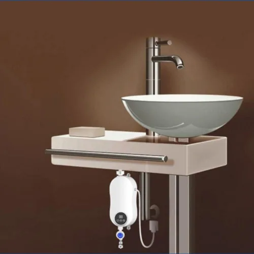 Vista 4 de Calentador de agua caliente instantáneo eléctrico Ducha eléctrica sin tanque grifo de agua caliente cocina baño calentador de agua instantáneo grifo