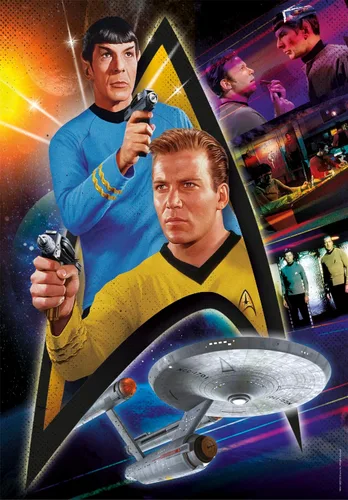 Vista 2 de Clementoni 35141 piezas, rompecabezas para adultos, fabricado en Italia, Star Trek 500