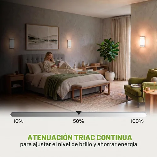 Vista 6 de ASD - Lámpara de pared LED para interiores, níquel cepillado 3000/4000 8 pulgadas Níquel cepillado