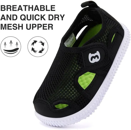 Vista 3 de BMCiTYBM - Zapatos para bebés y niños, niña y niño, tenis de malla transpirable, antideslizantes