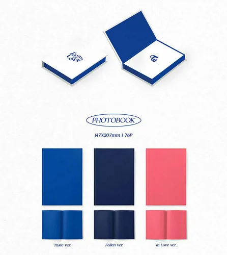 Vista 2 de TWICE TASTE OF LOVE 10th Mini Album TASTE + FALLEN + IN LOVE 3VER FULL SET. 3 Photo Book+3 Lenticular Card +3 Taste Card+etc TWICE GIFT CARD