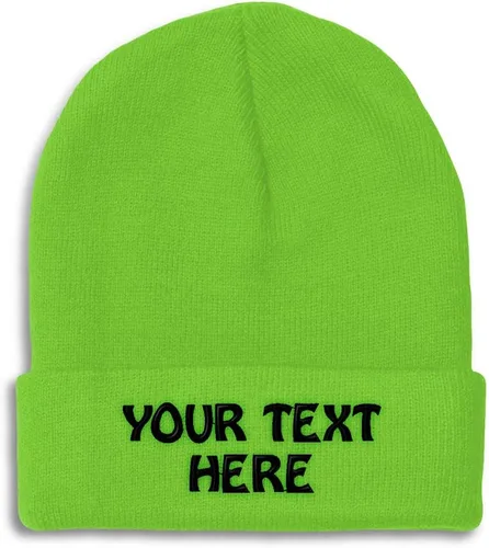 Vista 40 de Gorro de invierno para hombres y mujeres, gorro de acrílico con texto personalizado personalizado
