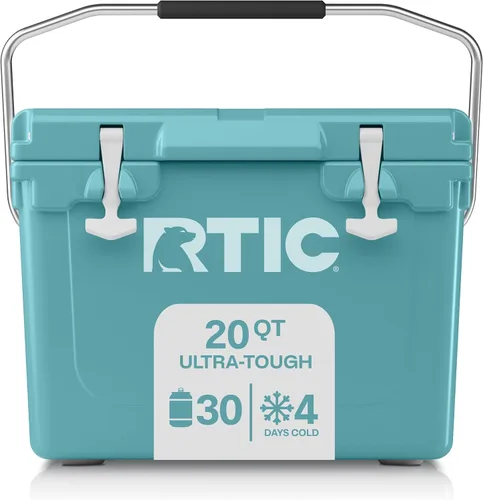 Vista 12 de RTIC Enfriador ultra resistente, caja de cofre de hielo aislada dura para playa, bebida, camping, picnic, pesca, barco, barbacoa Gris oscuro