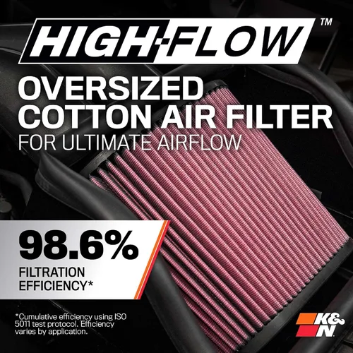 Vista 4 de Sistema de admisión de aire frío de alto rendimiento K&N, con filtro