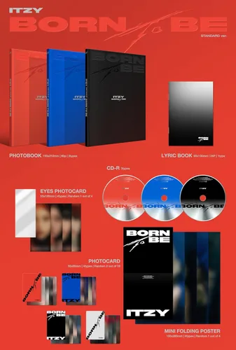Vista 2 de ITZY - BORN TO BE versión estándar CD+Beneficio de preventa (Negro ver.)