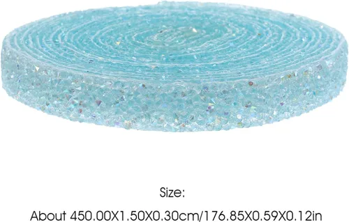 Vista 2 de Milisten 1 rollo de cintas de diamantes de imitación autoadhesivas, rollo de cinta de diamante, cinta brillante de diamantes de imitación, cintas