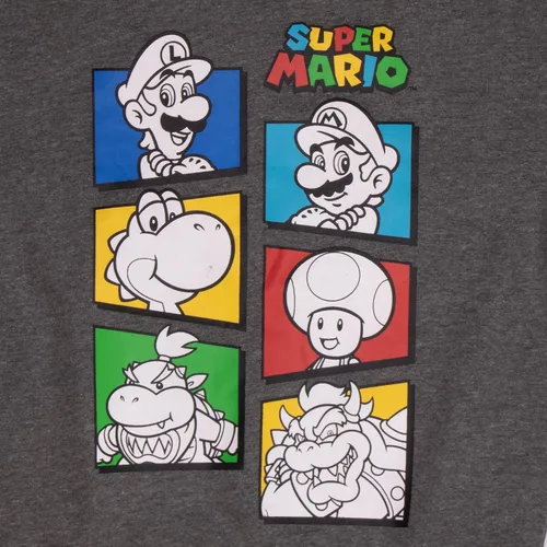 Vista 5 de Nintendo Super Mario - Paquete de 2 sudaderas con capucha y camiseta para niños Super Mario con capucha