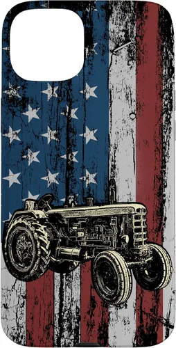 Vista 9 de Patriotic Tractor American Flag Tractor Farm Gift Farmer Case for iPhone 17