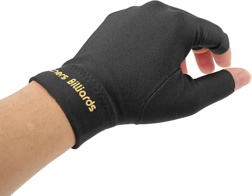 Vista 6 de Guantes de billar para billar, 3 dedos para taco de billar, guantes deportivos para mano izquierda y derecha