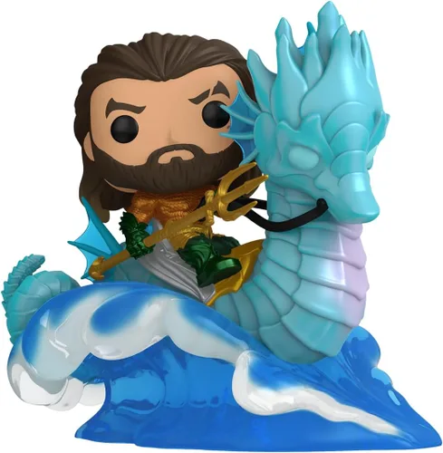 Vista 2 de Funko Pop! Ride Deluxe: DC Aquaman on Storm - Figura de vinilo coleccionable - Idea de regalo - Producto oficial - para niños y adultos - Fans